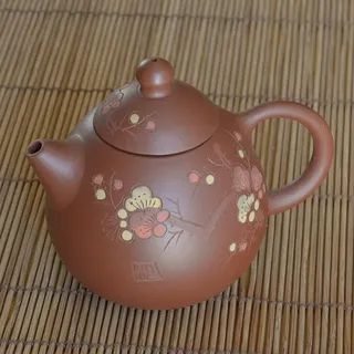 Tea Soul | Teekanne auf Kreta Yixing Braun Blumen 210ml