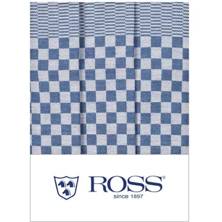Ross 3er Pack Baumwoll-Geschirrtücher Gebild 45x65 cm | blau - blau