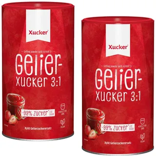 2x GelierXucker 3:1 mit Xylit, f. Konfitüre Marmelade, Gelierzucker ohne Zucker