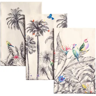 Maison d'Hermine Küchenhandtuch 100% Baumwolle (50 cm x 70 cm, Set von 3) | Küchenhandtücher Tischgeschirrtücher zum Muttertagsgeschenke Reinigen Thanksgiving und Weihnachten - Amazonia