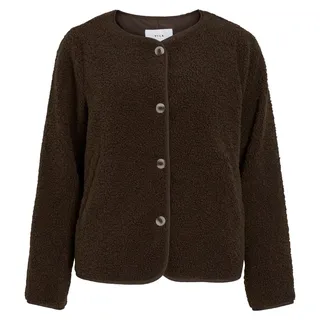 VILA Teddyjacke Dunkelbraun 34