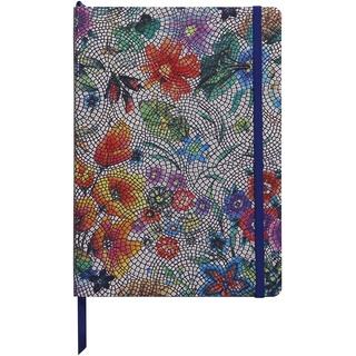 Clairefontaine 400124C Notizbuch mit festem Umschlag, DIN A5, ideal für Ihre Notizen, trendig und robust, 72 Blatt, liniert, 1 Stück, mit Blumenmotiven