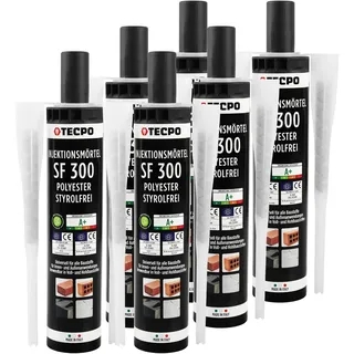 TECPO 6x Injektionsmörtel SF 300 Verbundmörtel Montagemörtel 300ml