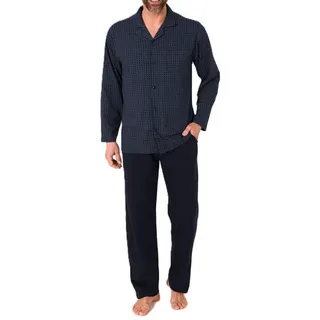 normann Pyjama Langarm Schlafanzug Blau 64