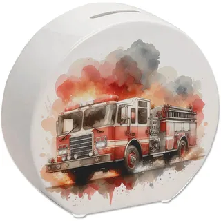 Feuerwehrfahrzeug Spardose Robuste Einsatz-Rettung Löschfahrzeug-Design Feuer und Notfall Spiel-Spardose für angehende Feuerwehrleute Trinkgeld