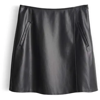 Opus Miniröck in Leder-Optik Schwarz 40