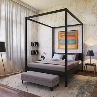 le quai des affaires Romance 160 x 200 cm Schwarz