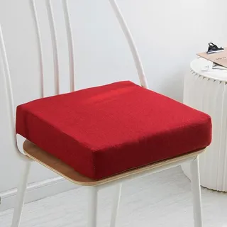 uyeoco rutschfest Cozy Sitzkissen, 40X40/45X45/50X50cm Abnehmbarer Quadratische Form Stuhlkissen Waschbar Sitzkissen Stuhl, Einfarbig Bodenkissen für Indoor und Outdoor(Q14,40x40x3cm)