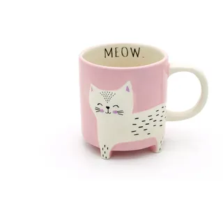 Winkee - Cute Animal Kaffeetassen | Die süße Kaffee-Tasse & Tee-Becher in groß | XXL Tasse ca. 450 ml | Cute Coffee Mug | Geschenk für Geburtst... - Rosa