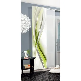 Heine HOME WOHNIDEEN 84170 | Schiebegardine GLIWE, blickdichter Dekostoff, Grafik-Motiv, 245 x 60 cm (Höhe x Breite), Farbe: (apfelgrün)