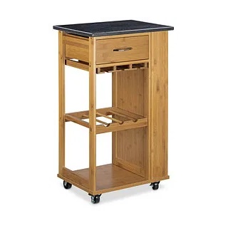 relaxdays Servierwagen ALFRED L braun 47,5 x 37,5 x 81,5 cm