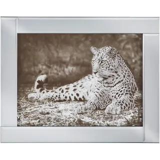 Ambia Home Glasbild, Schwarz, Silber, Weiß, Holz, Glas, Papier, Recyclingholz,Recyclingholz, rechteckig, 48x38 cm, Fotografie, Bilder und Zubehör, Wandbilder, Glasbilder