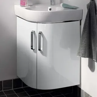 Geberit Waschtischunterschrank 2 Türen 69 x 60,4 x 55 cm Weiß