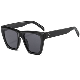 XDeer Sonnenbrille Sonnenbrille Damen Retro,Übergroße Quadratische Sonnenbrillen Style Trendy schwarz