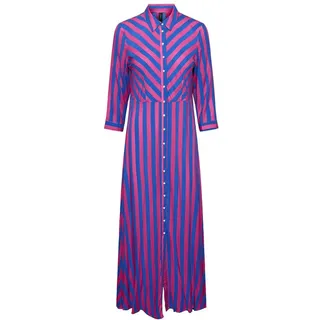 Yas Y.A.S Savanna Langarmkleid - Fuchsia Fedora / Stripes Blue lolite, XL