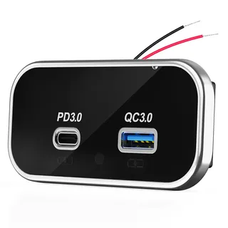 ALLWSLucky USB C Steckdose 12V Wohnmobil Ladegerät, PD3.0 QC3.0 Auto USB Steckdose 12V Einbau Camper für Auto Boot LKW Wohnwagen