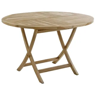More2Home Gartentisch FLEX, Teakholz massiv, rund 90 cm
