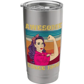 Geburtstagsgeschenke für 86 Jahre alte Frauen im Vintage-Stil, seit 1940 Doppelwandiger Edelstahl-Thermobecher
