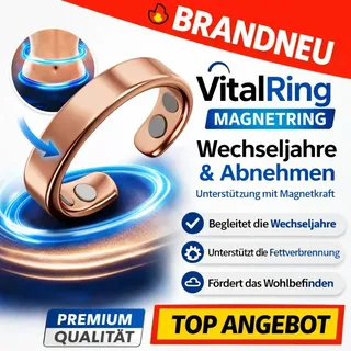 VitalRingTM Magnetring - Die Unterstützung in den Wechseljahren & zum abnehmen!: Bronze - Rosa