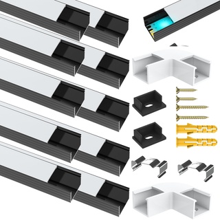 LED Profil 10 Pack X1m, LED Aluminium Profi für Philips Hue LED Streifen/Strips/LED Band, Led Profile U-Form für LED Kanal/Led Schiene, für bis zu 16mm Streifen-Lichter, für die decke,Schaukasten