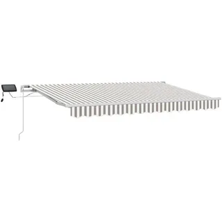 vidaXL Einziehbare Markise 500 x 350 cm hellgrau/weiß