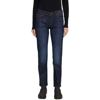 ESPRIT Damen Low Cut Jeans, Blue Dark Washed, 26W / 32L - 26W / 32L