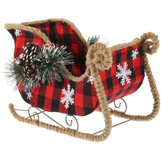 Abaodam Weihnachtsdekorationen Weihnachtsdekoration mit Schlitten aus Weihnachtsschlittenverzierung Exquisite Schlittenverzierung Feiertags-Deko-Schlitten Geschenk Ornamente Requisiten