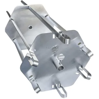 SANTOS Spieß-Rondell 9 cm Edelstahl Silber/Weiß