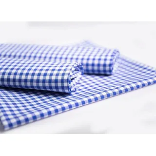 texpot Tischdecke Tischset Platzset Landhaus Karo Baumwolle Bauernkaro Vichy (4-tlg) blau