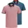 Paulos 2 Units Kurzarm-poloshirt Rio Red Pack 1 Rio Red 1 Denim Blue S
