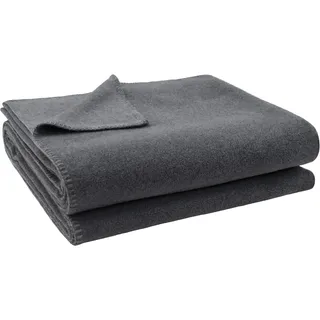 Zoeppritz Soft-Fleece Kuscheldecke 110 x 160 cm Grau