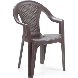 Mojawo Stapelstuhl 56 x 56 x 83 cm Mokka 2 St.