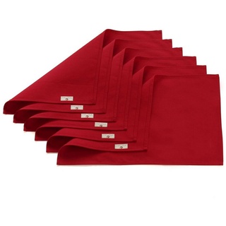 Vivi Idee Platzset 4er/6er Premium 100% Baumwolle Tischsets Platzdeckchen Stoff, (6-St), abwaschbar, Handgenäht, 52x33cm rot