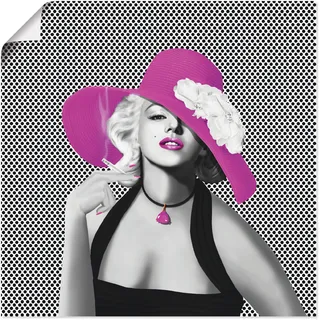 Wandbild ARTLAND "Marilyn in Pop Art" Bilder Gr. B/H: 100 cm x 100 cm, Poster Stars, 1 St., pink Kunstdrucke als Leinwandbild, Poster, Wandaufkleber in verschied. Größen