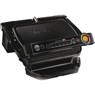Tefal OptiGrill + GC7128, Schwarz, Edelstahl, Rechteckig, 30 x 20 mm, PTFE, Aluminium - Schwarz