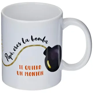 Mopec G412.3.1 Taza cerámica Bomba Keramiktasse Papa Pumpe, Weiß, Einheitsgröße