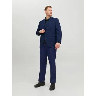 Jack & Jones PlusSize Anzug "JPRFRANCO SUIT NOOS PLS", Herren, Gr. 68, N-Gr, blau (medieval blau), Web, Obermaterial: 78% Polyester, Viskose, 5% Elasthan, JACK & JONES PLUSSIZE, unifarben, slim fit, Anzüge, aus Polyester, Viskose und Elasthan, Slim Fit Passform, pflegeleicht