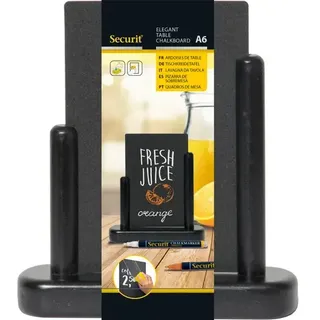 Securit® Tischaufsteller Kreidetafel ELEGANT, klein, schwarz - schwarz