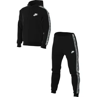 Nike CLUB FLEECE Trainingsanzug Schwarz/Weiß L