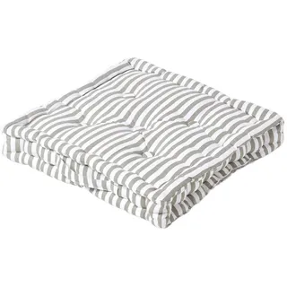 Homescapes Sitzkissen Schmale Streifen 40 x 40 cm Grau