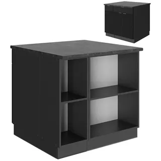 Vicco Kochinsel 90 x 82 x 60 cm Schwarz