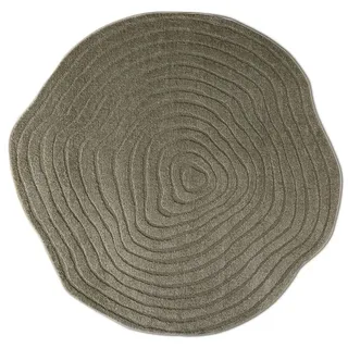 Design-Teppich Rippel Shape Ø 130 cm Mischgewebe Grün