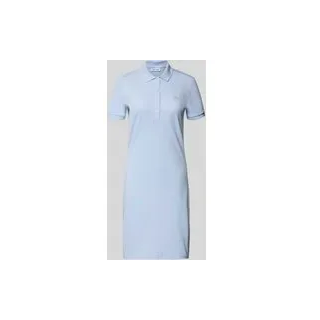 Slim Fit Polokleid aus Baumwoll-Mix Modell 'LIONNE', Hellblau, 40