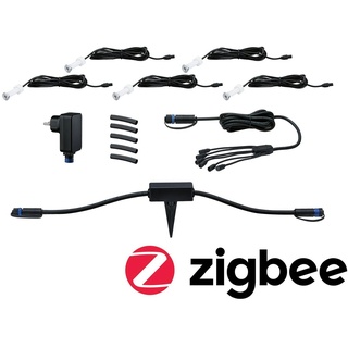 Paulmann Plug & Shine Bundle Smart Home Zigbee LED Bodeneinbauleuchte MicroPen IP67 3000K 5x0,2W 21VA Silber Smart Home Zigbee 5063