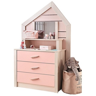 Möbel-Zeit Kommode Kinderkommode mit Spiegel My House rosa