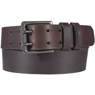 Carhartt Logo Belt Gürtel für Herren, Craftsman Leather Double Prong (Brown), 32 - 32