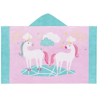 BANGSAUR Kinder-Badetuch mit Kapuze, 100% Baumwolle, 127x 76cm Wickel, Kinder, Kleinkinder, Mädchen, Jungen, 3–12 Jahre (Wolken-Einhorn)
