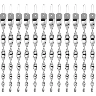 Reflektierende Vogelschreck, 12 Stück Reflektierende Windspirale Vogelschreck Reflektierende Vogelschreck Vogelabwehr Set Vogelabwehr Reflektierende für Balkon und Garten (Silber)Sird Scarer Windmills