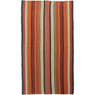 Nain Trading Orientteppich Kelim Fars Antik 137x243 Handgewebter Orientteppich / Perserteppich, rechteckig, Höhe: 5 mm rot