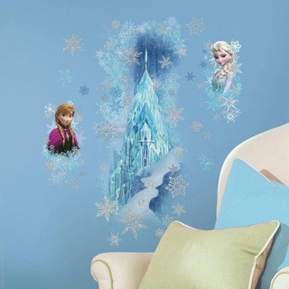 Room Mates 54535 Riesenwandsticker "Disney Die Eiskönigin - Eispalast" glitzernd, mehrfarbig